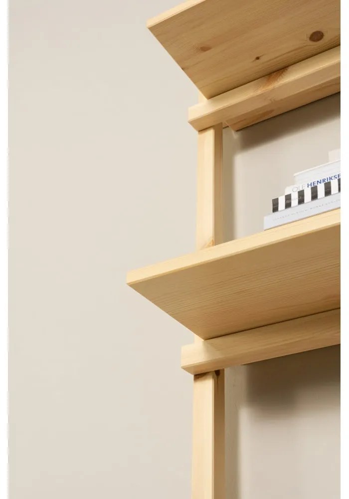 Nástenná knižnica z borovicového dreva v prírodnej farbe 66x127 cm Groove – Karup Design