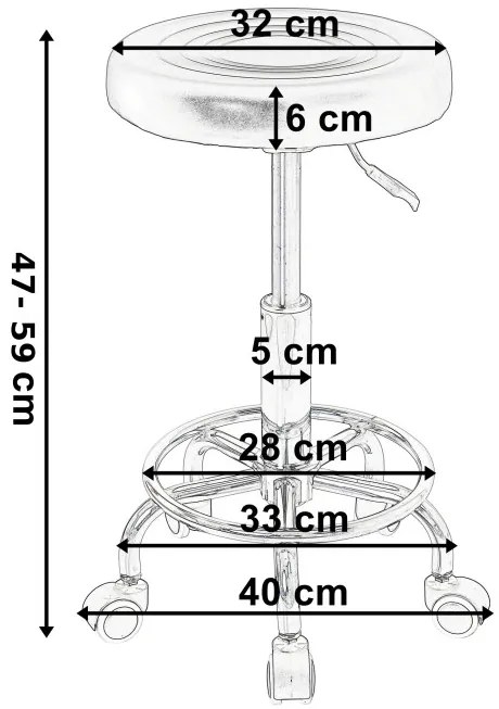 Pracovná stolička MONZA čierna
