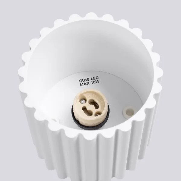 Sollux  SL.1779 - Bodové svietidlo AURA 1xGU10/10W/230V 10 cm biela