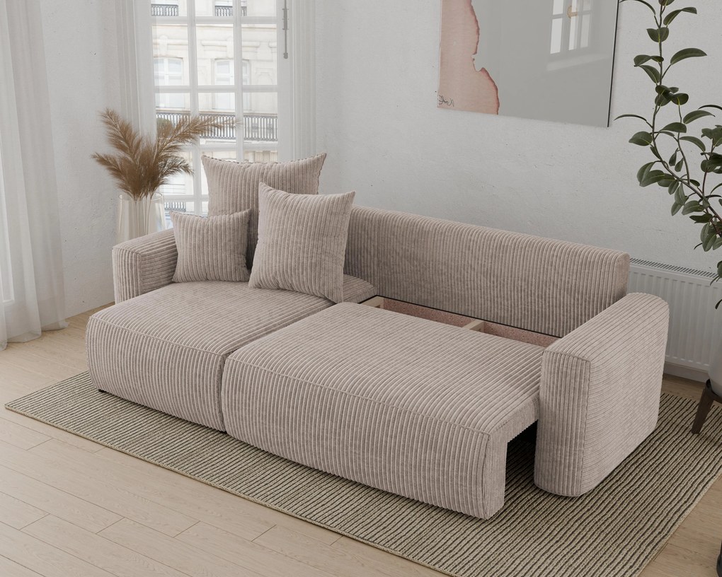 Rohová sedačka Denia (L) (svetlohnedá). Akcia -20%. Vlastná spoľahlivá doprava až k Vám domov. 1133109