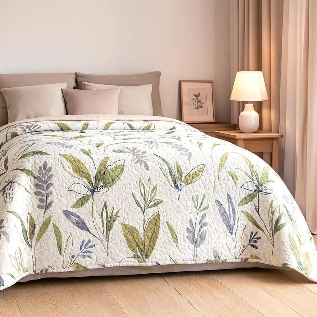 PREHOZ NA POSTEĽ FLORI 170X210 CM VZOROVANÝ