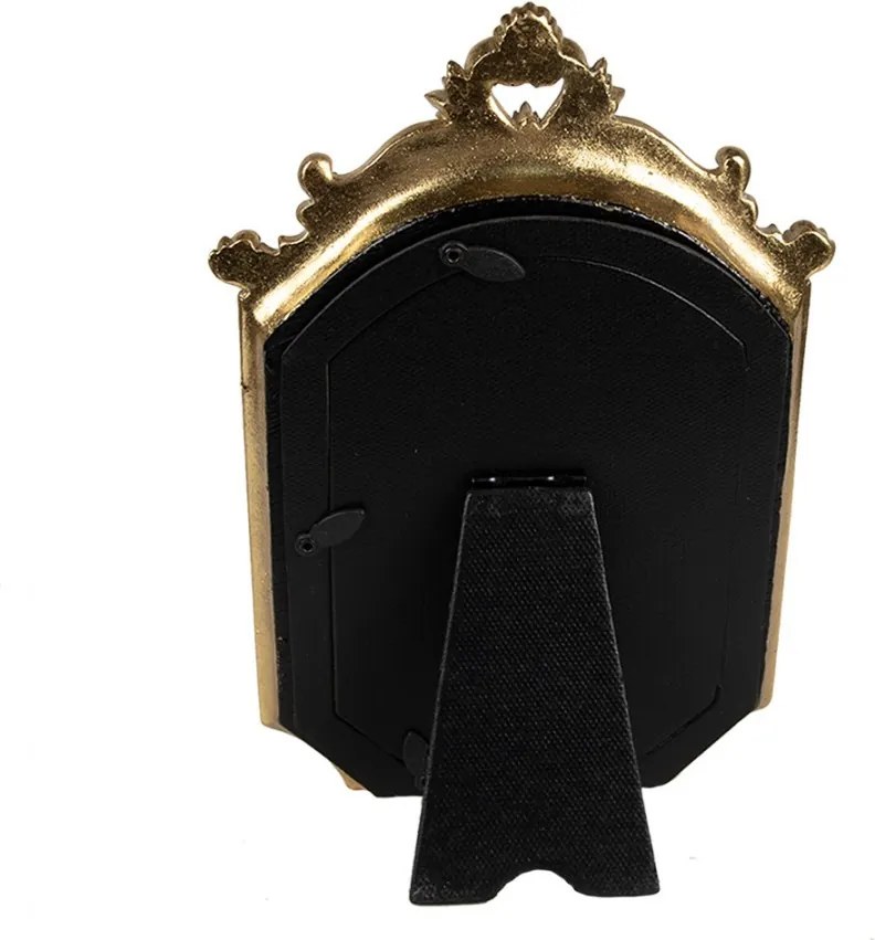 Zlatý antik fotorámik so zrkadlami a ornamentmi - 15*3*22 cm / 10*15 cm