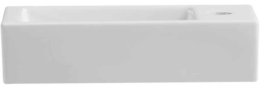 Cerano Roberto, keramické umývadlo 365x180x90 mm, závesné pravé, biela lesklá, CER-CER-417209R