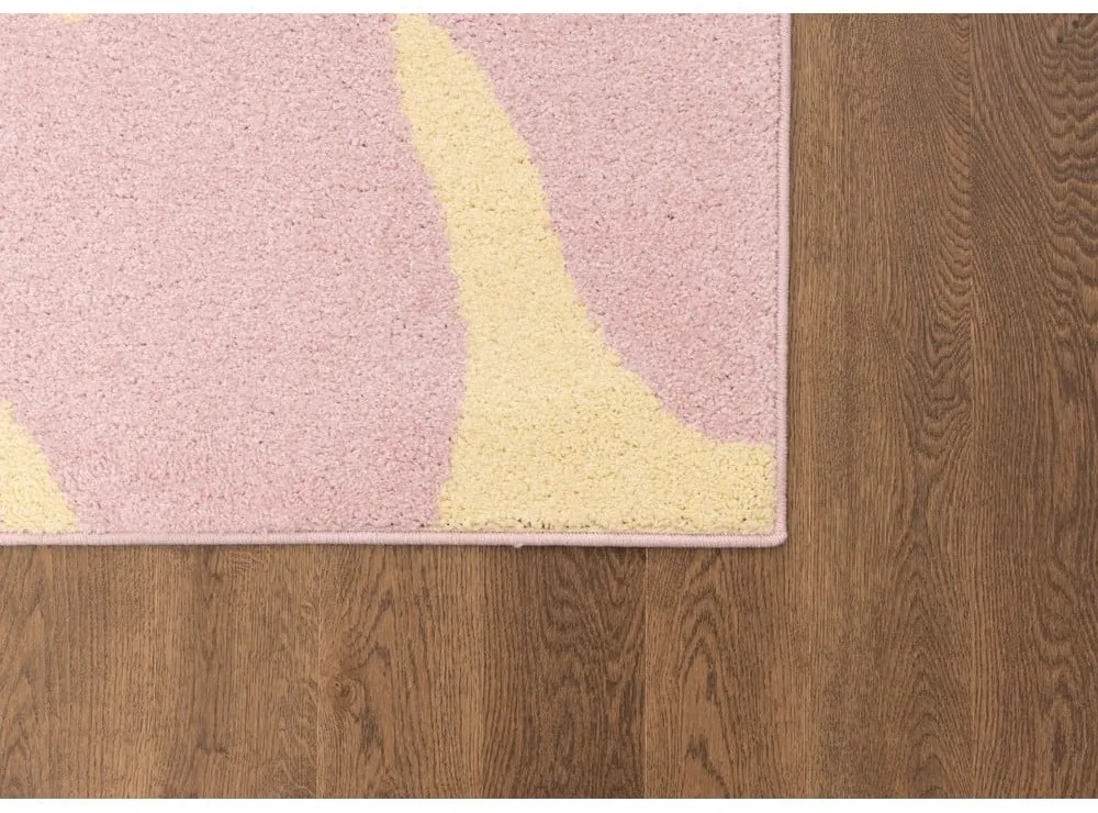 Žltý/ružový detský koberec 120x170 cm Hugsy Vanilla – FD