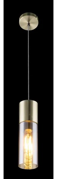 GLOBO 21000HM - Luster na lanku ANNIKA 1xE27/25W/230V pr. 10,5 cm mosadz