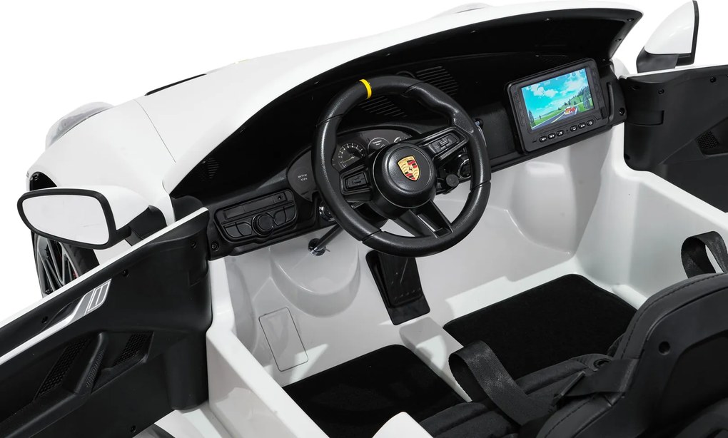 Ramiz Detské pretekárske auto Porsche 911 GT3 MP4 biele