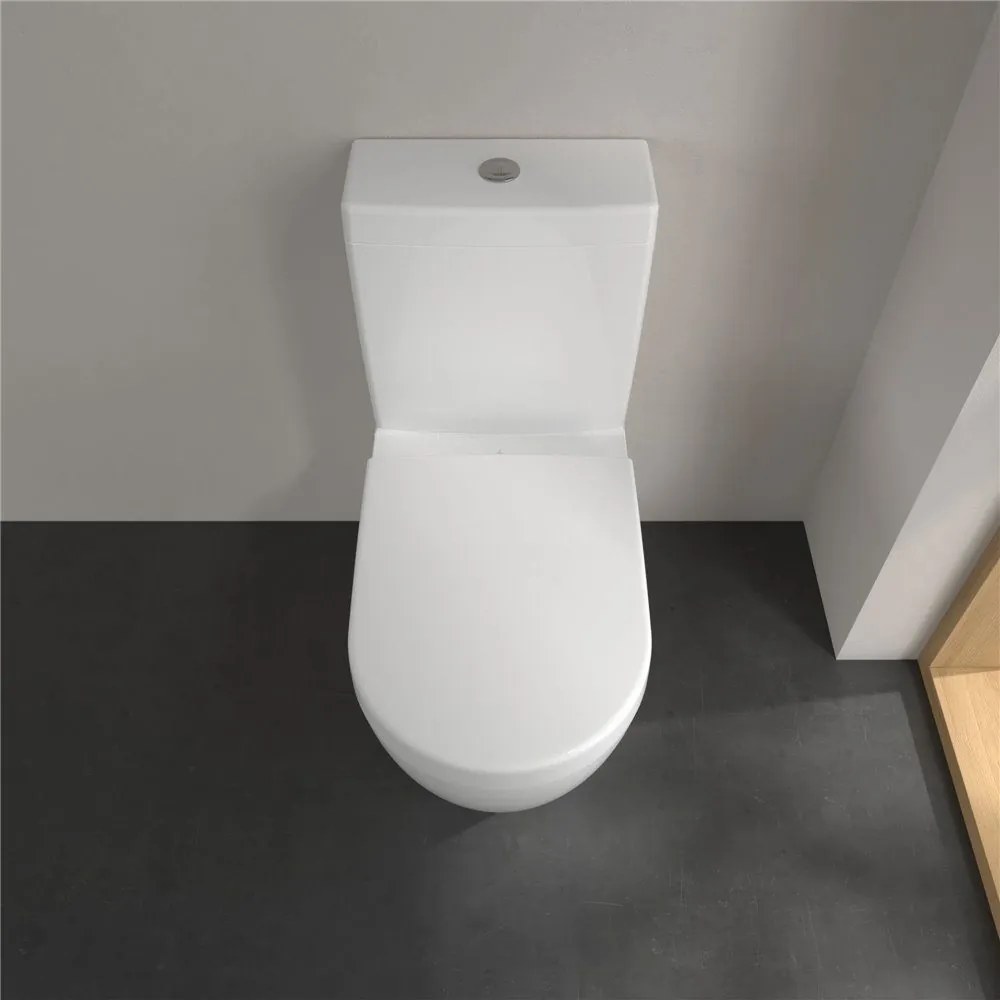 VILLEROY &amp; BOCH Subway 2.0 WC misa kombi s hlbokým splachovaním bez vnútorného okraja, zadný odpad, 370 x 700 mm, biela alpská, 5617R001