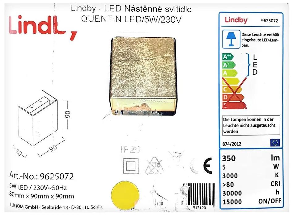 Lindby Lindby - LED Nástenné svietidlo QUENTIN LED/5W/230V LW0185
