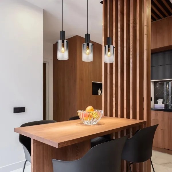 Globo 15907-3H - Luster na lanku FLORENTINA 3xE27/40W/230V čierna