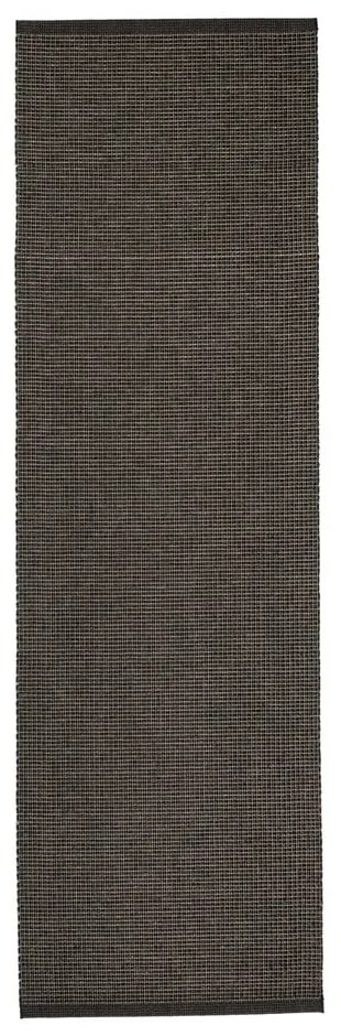 Antracitový vnútorný a vonkajší behúň 70x240 cm Emm Black Linen – Pappelina