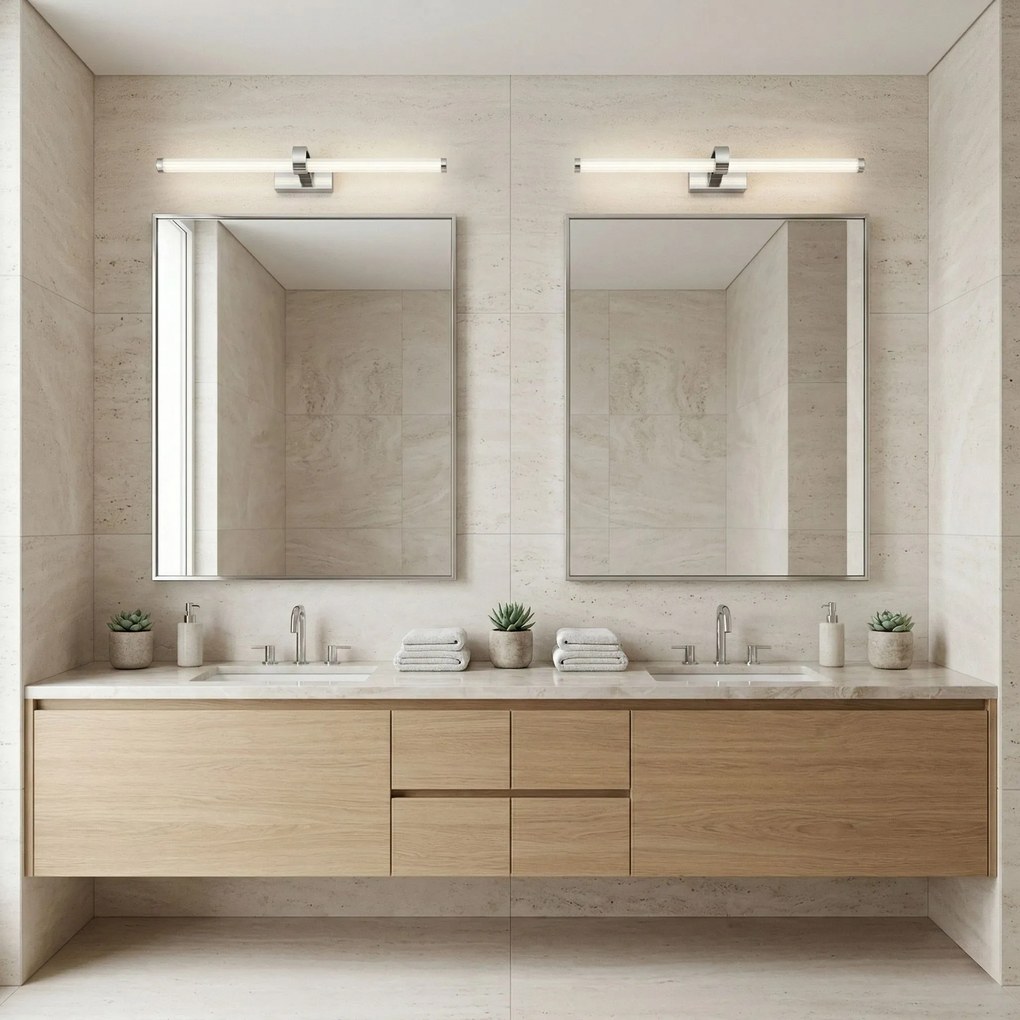 Toolight Toolight, Kúpeľňové nástenné LED svietidlo APP1882-1W 60cm CHROME, OSW-66037