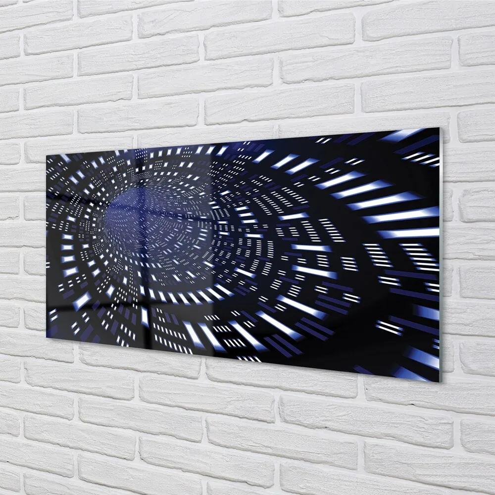 Sklenený obraz Blue 3d tunel 120x60 cm