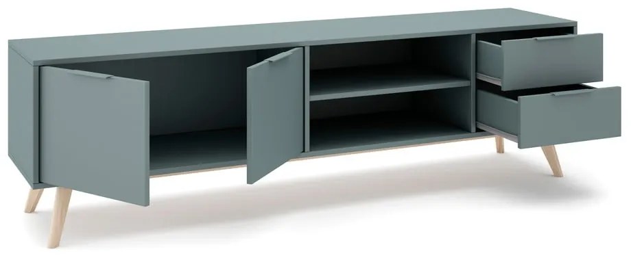 TV stolík sivozelený 180x53x40 cm Pisco – Marckeric