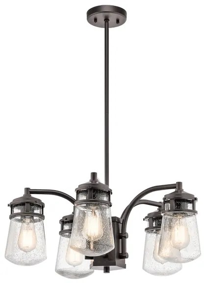 Kichler KL-LYNDON-5P-AZ - Vonkajší luster na tyči LYNDON 5xE27/60W/230V IP44