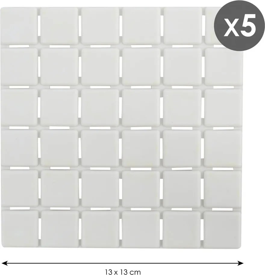 Protišmykové podložky v súprave 5 ks do vane 13x13 cm Quadro – MSV