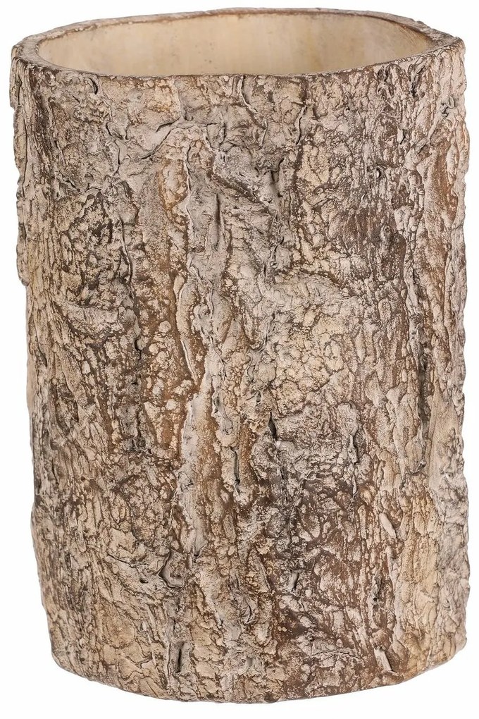 Kvetináč imitácia drevenej kôry, 16 x 16 x 21 cm,betón, 16 cm