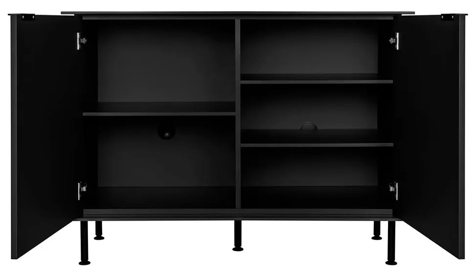 Čierna skriňa Suumo 120 × 50 × 88 cm