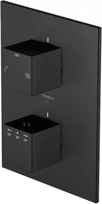 STEINBERG - Podomietková termostatická batéria, 2-cestná, čierna mat (160 4133 S)