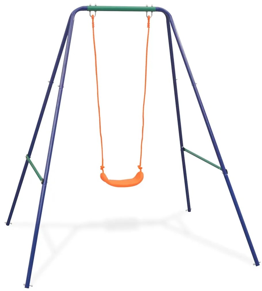 Jednomiestna hojdačka a hojdačka pre batoľatá 2 v 1, oranžová