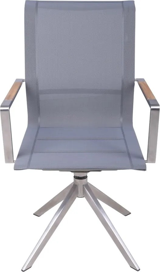 Sivá kovová záhradná stolička Salida – Garden Pleasure