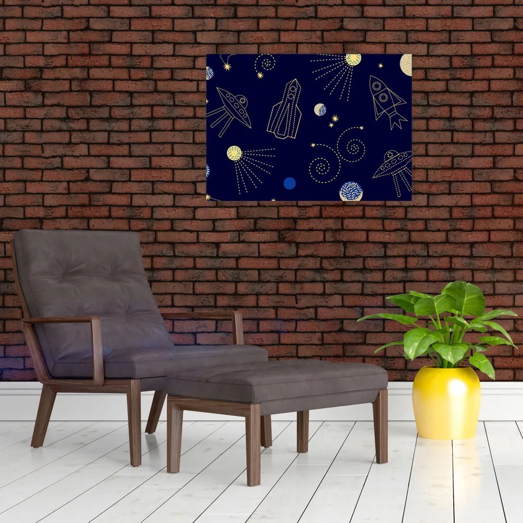 Sklenený obraz - Vesmír (70x50 cm)