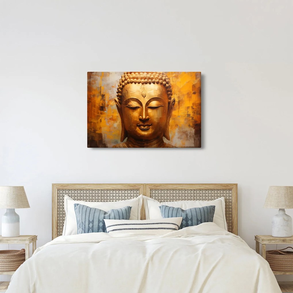 Obraz - Budha, olejomaľba (90x60 cm)