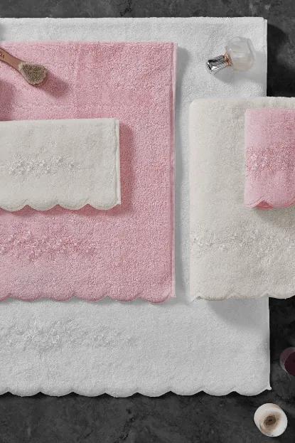 Soft Cotton Darčekové balenie uterákov a osušiek SILVIA Ružová