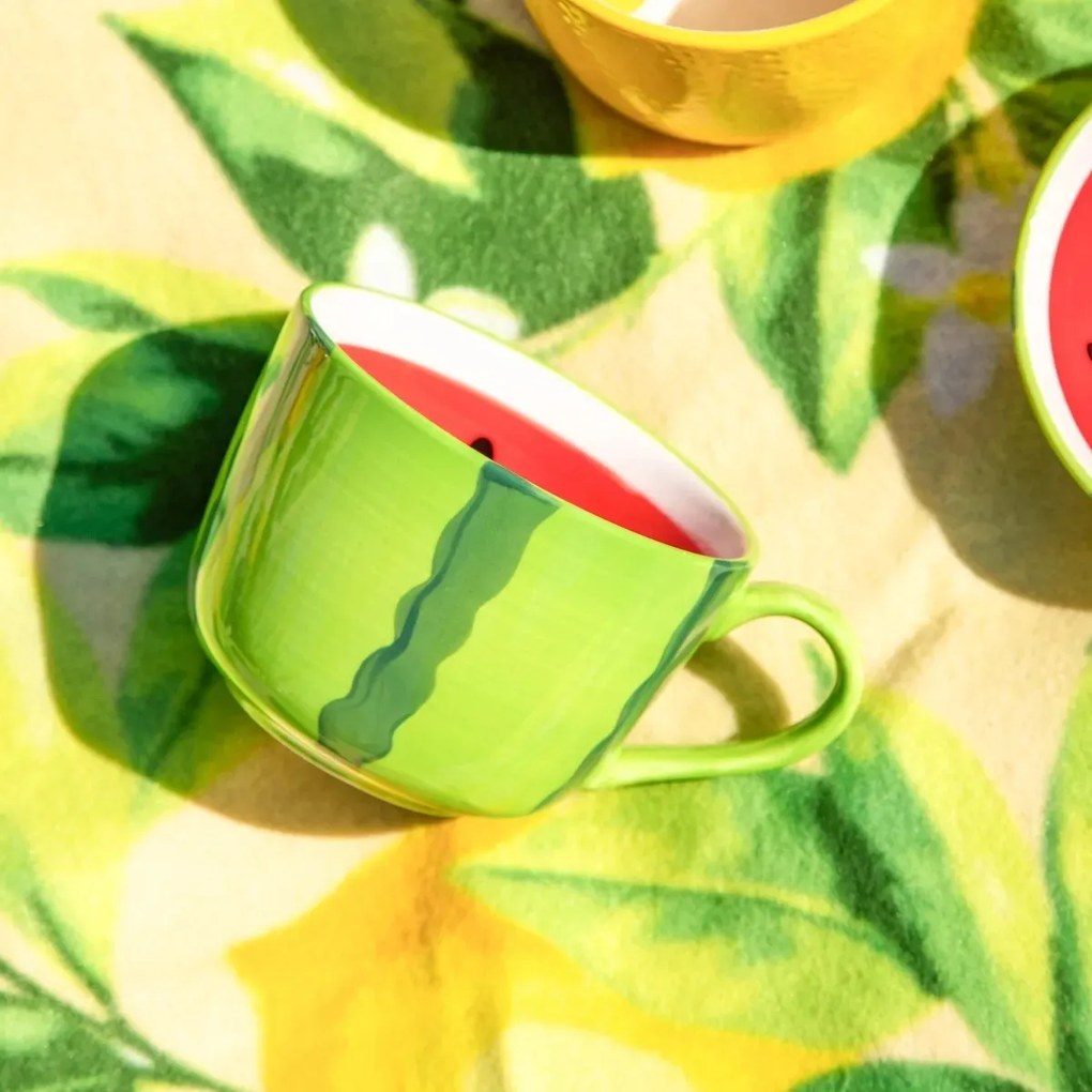 Altom Súprava  keramických jumbo hrnčekov Tropicana melón 470 ml, 2 ks