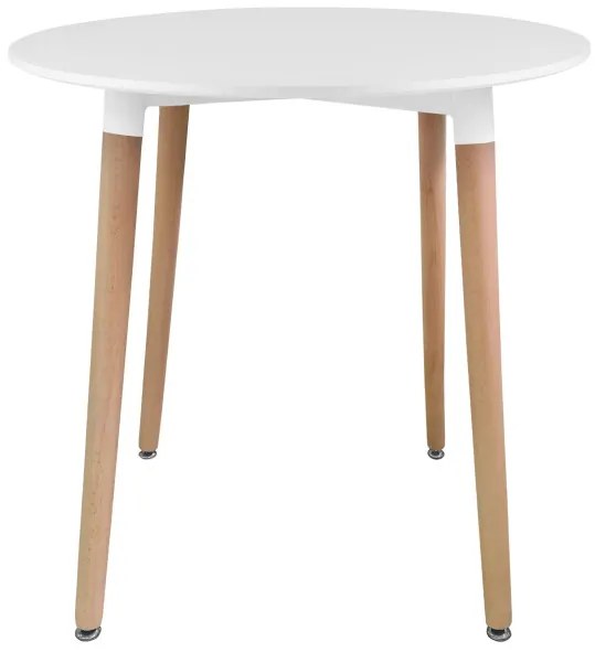 Okrúhly stôl KAMI biely 80 cm