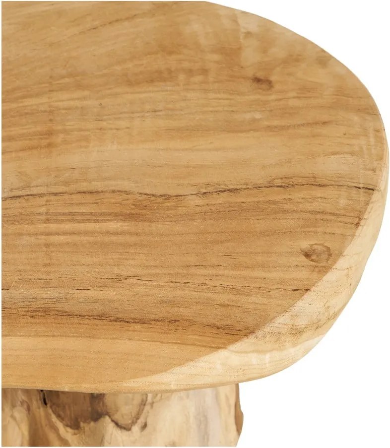 Okrúhly odkladací stolík z teakového dreva ø 40 cm Palena – House Nordic