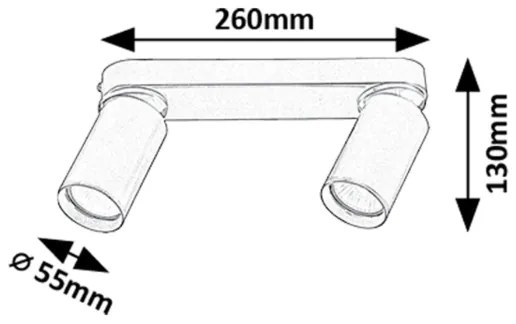 Rabalux 73076 - Bodové svietidlo MIRINA 2xGU10/5W/230V zlatá