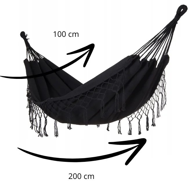 Houpací síť Midas černá III