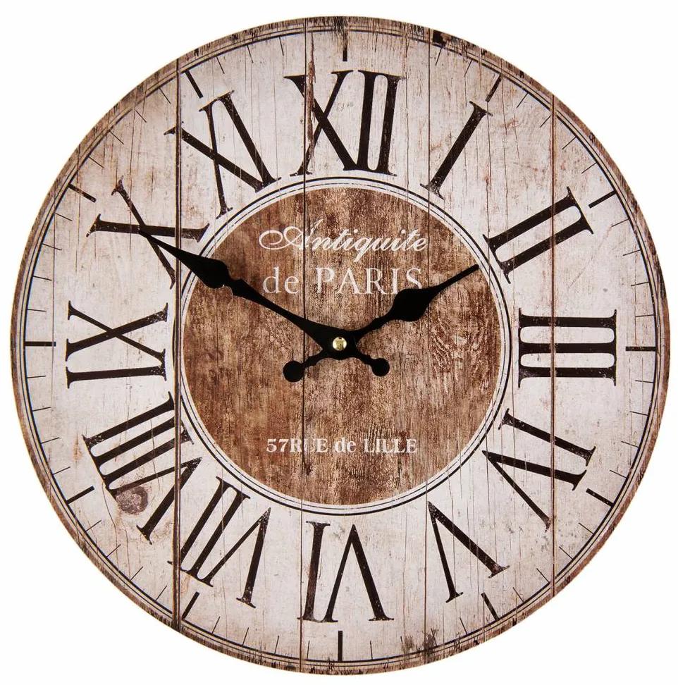 Nástenné hodiny Clayre &amp; EEF, 6kl0457, 34cm