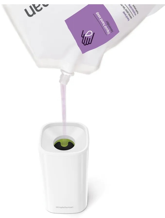 Biely oceľový dávkovač mydla 295 ml Pulse – simplehuman