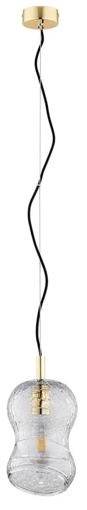 Argon 8038 - Luster na lanku SALERNO 1xE27/15W/230V zlatá