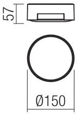 Redo 90003 - LED Vonkajšie stropné svietidlo SKOR LED/12W/230V IP54 šedá