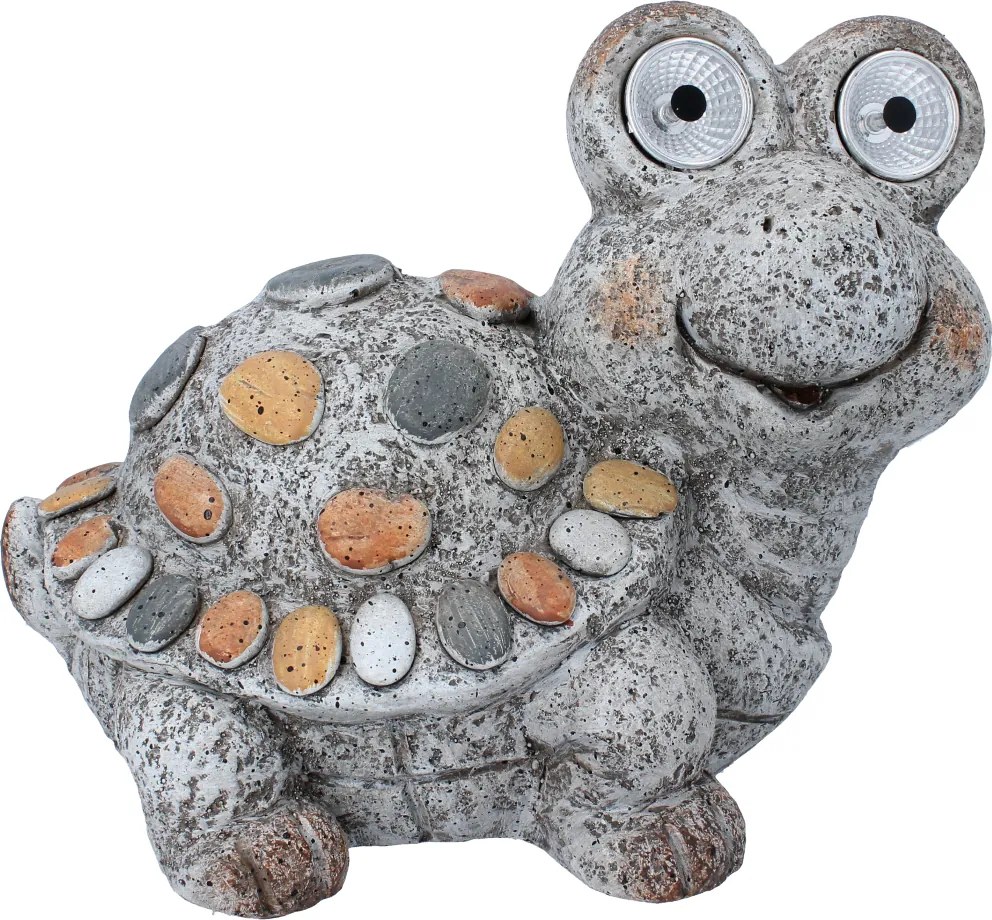ZÁHRADNÁ FIGÚRKA – KORYTNÁČ SO SVIETIACIMI OČAMI 27 x 19 x 22,5 CM LED *7898
