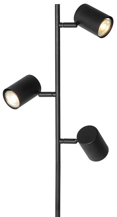 Inteligentná stojaca lampa čierna s 3 svetlami vrátane 3 Wifi GU10 50mm - Jeana