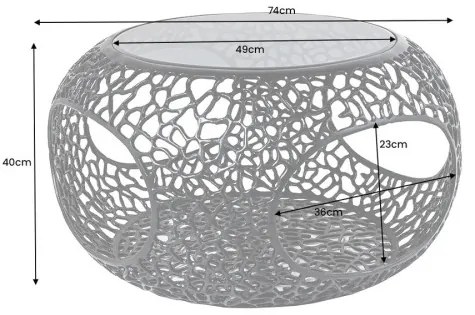 Konferenčný stôl Spin 44506 Ø75cm Aluminium Black - Komfort-nábytok