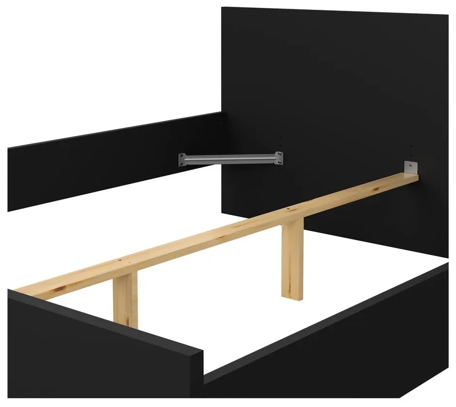 Čierna dvojlôžková posteľ 160x200 cm Naia – Tvilum