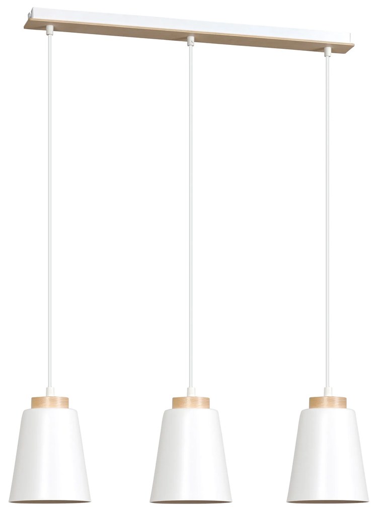 BOLERO 3  | moderná visiaca lampa Farba: Biela