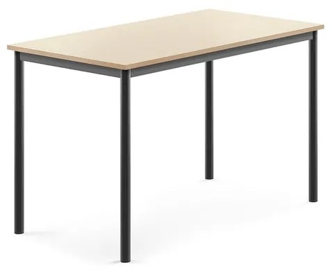 Stôl BORÅS, 1200x700x760 mm, laminát - breza, antracit