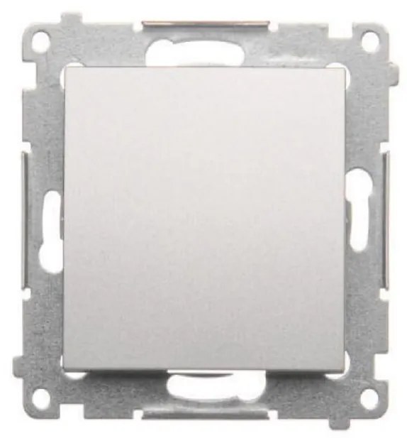 DW1/43 Jednopólový vypínač strieborný mat