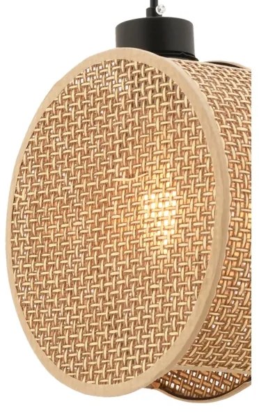 Závesný luster na lanku DRUM 1xE27/60W/230V hnedý