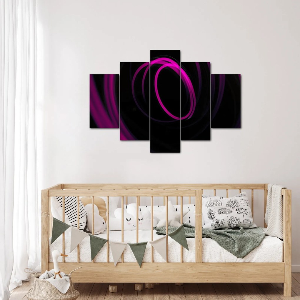 Obraz - fialové čiary (150x105 cm)