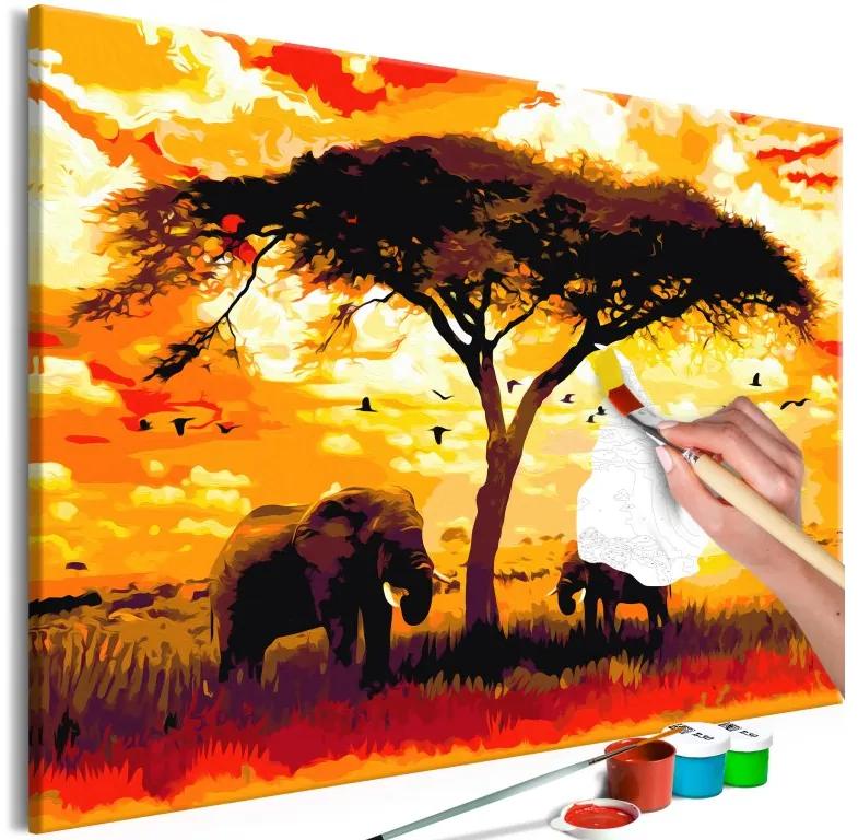 Obraz - maľovaný podľa čísel Africa at Sunset