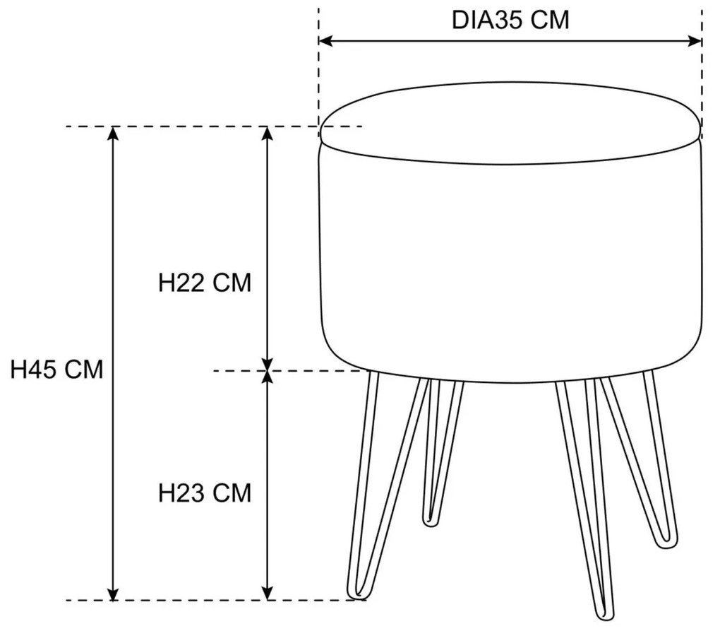 Taburet Lili s úložným priestorom ružový