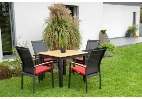 Doppler EXPERT WOOD antracit - záhradné stohovateľné gastro kreslo