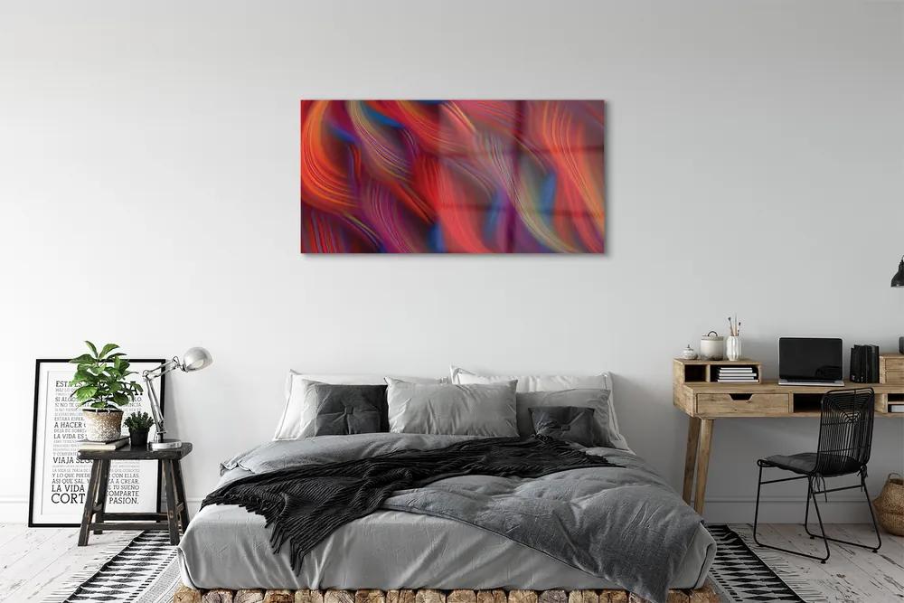 Obraz na akrylátovom skle Farebné pruhy fraktály 125x50 cm