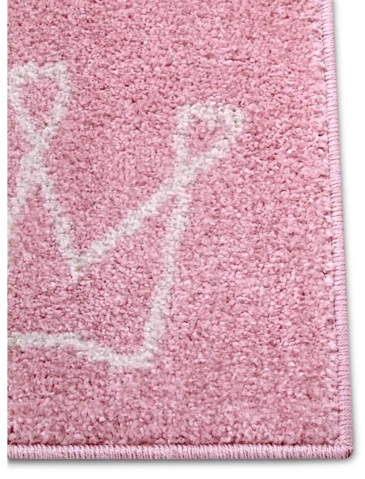 Ružový detský koberec 120x170 cm Crowns – Hanse Home